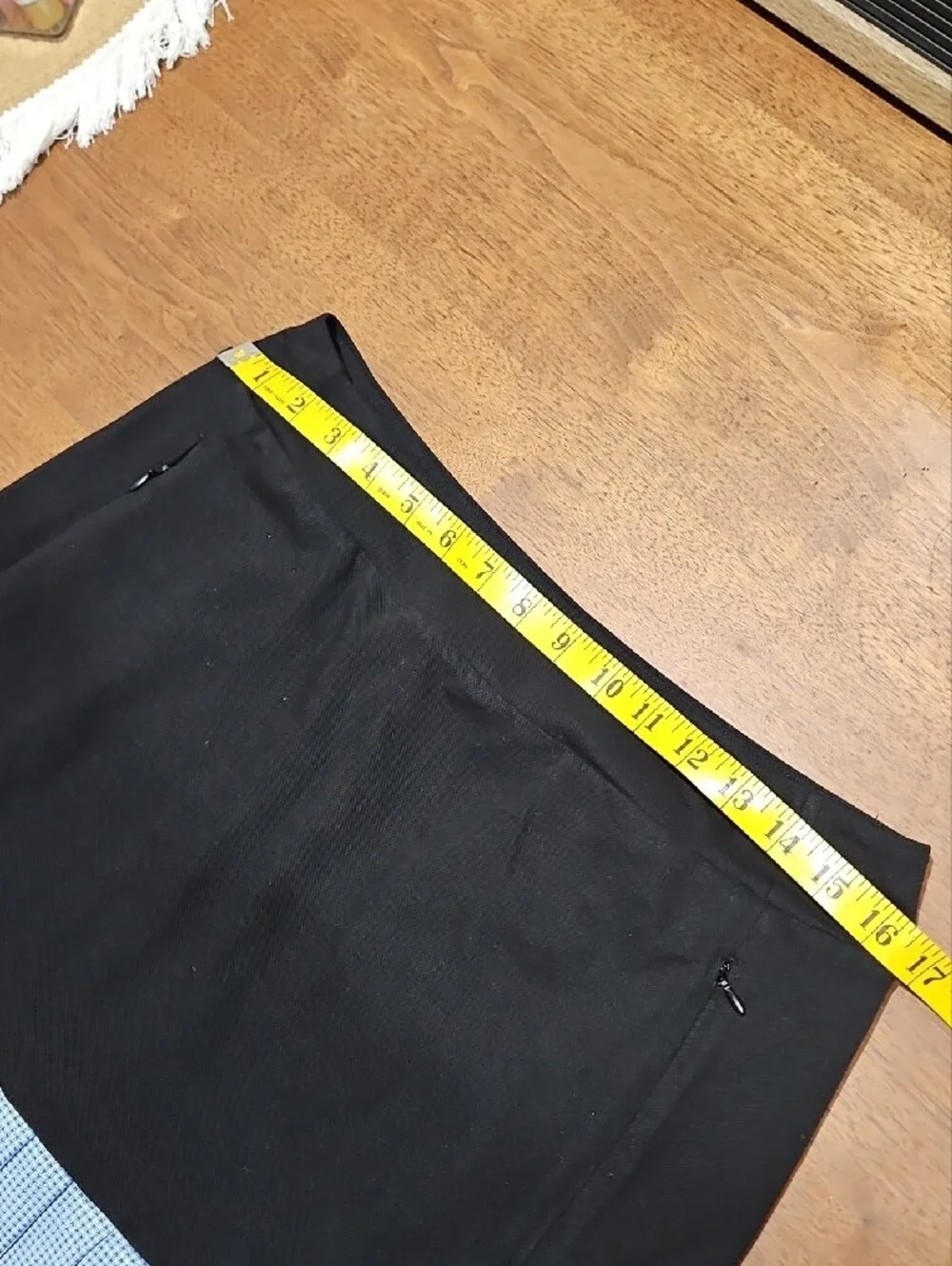 ACEGOLFS Black Mini Skirt with Blue Pleated Hem 🌞UPF 50+